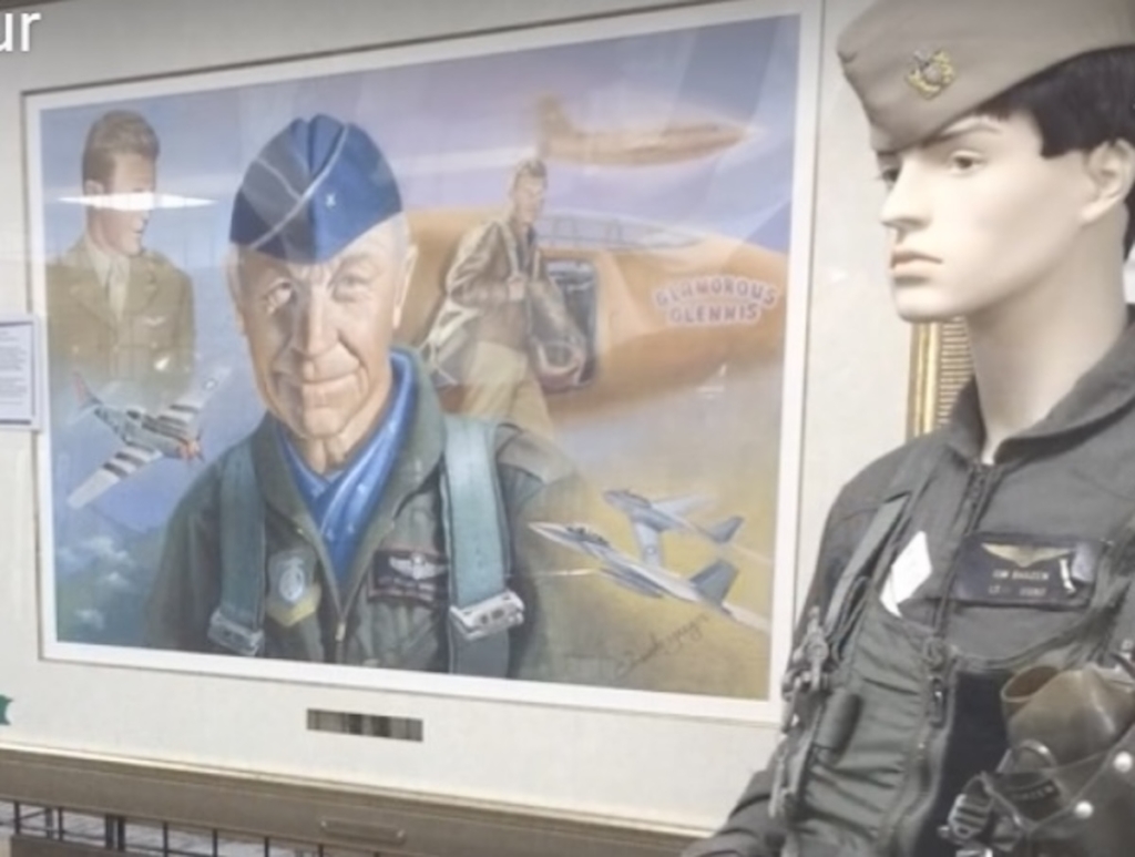 Chuck Yeager painting in the Wings of North