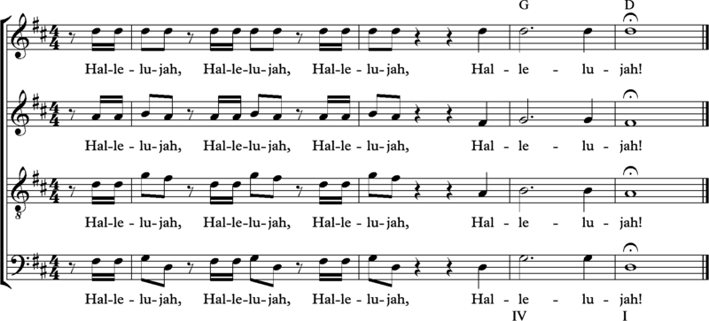 Music from the "Hallelujah Chorus," a movement from Handel's "Messiah" that will be performed by the EPHS Chamber Choir on Dec. 5. Source: Wikimedia Commons