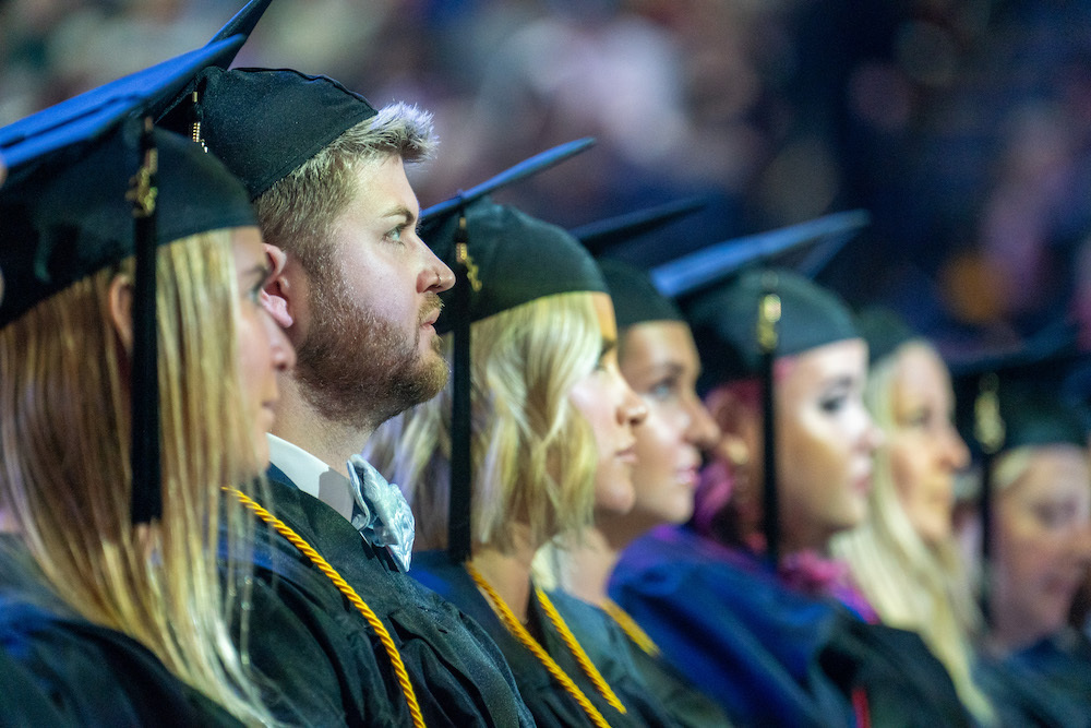 Commencement at Belmont University in Nashville, Tennessee, on Dec. 15, 2023. Photo by Sam Simpkins courtesy of Belmont University