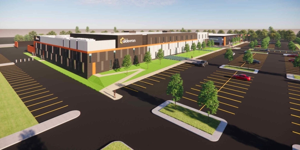 Aldevron, a biotech company based in Fargo, N.D., has received preliminary city approval to renovate and expand a 41-year-old building in northeastern Eden Prairie that will serve as a new manufacturing facility for the company. This architectural rendering was among documents reviewed by city officials.