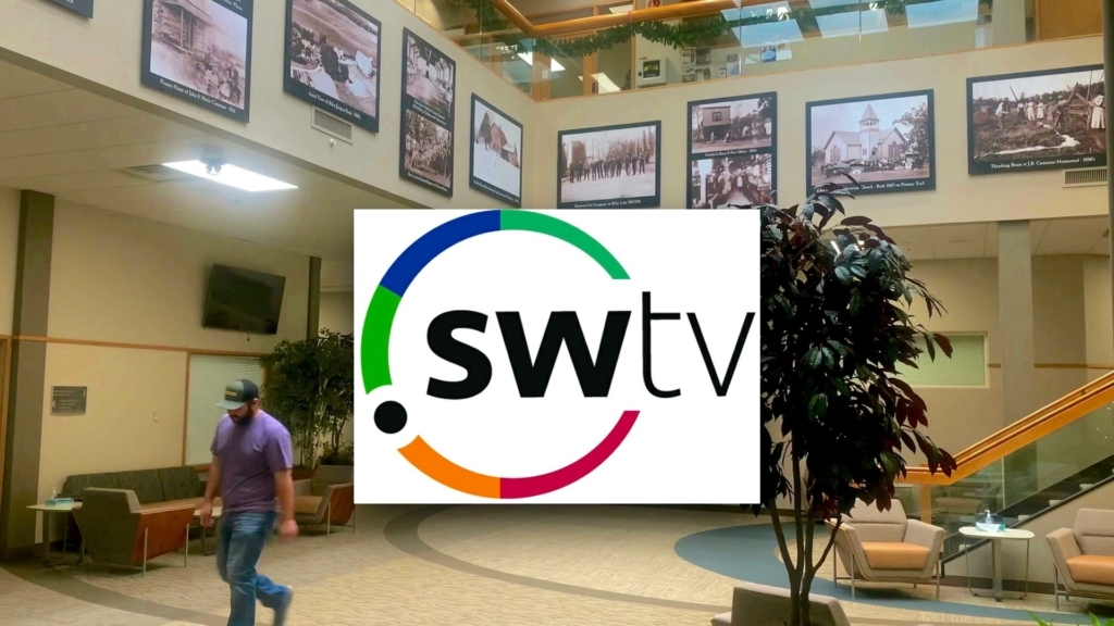 Eden Prairie City Center Atrium and SWLRT logo.EPLN image