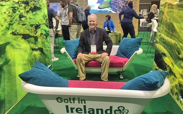 Tom Abts, generał manager and PGA pro at Deer Run Golf Club in Victoria at the recent PGA Show in Orlando, FL. Contributed photo