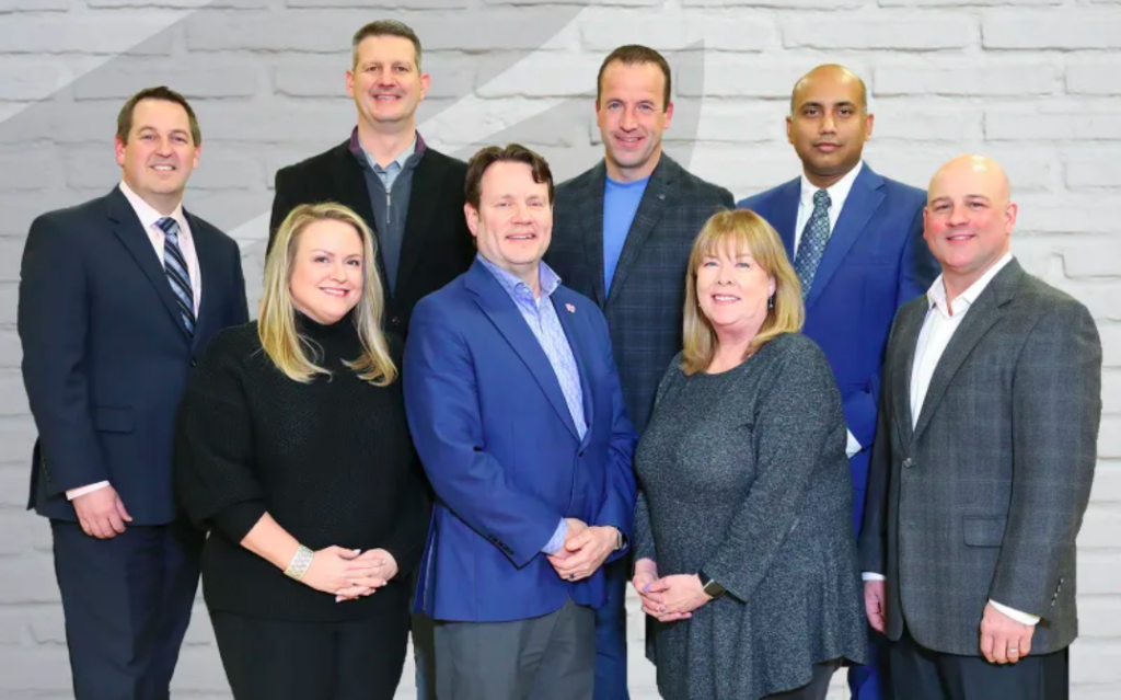 The Eden Prairie School Board with Superintendent Josh Swanson. (L-R) Front: Abby Libsack, Aaron Casper, Kim Ross, Steve Bartz; Back: Swanson, Charles "CJ" Strehl, Dennis Stubbs, Debjyoti "DD" Dwivedy. Photo by EP Schools