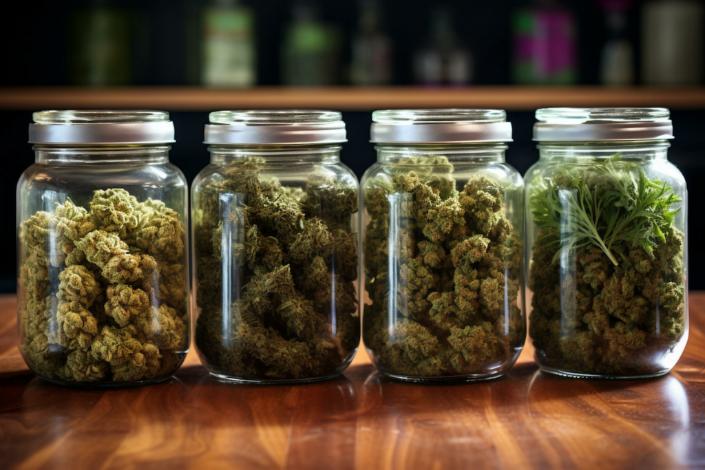 Adobe Stock Photo of hemp jars