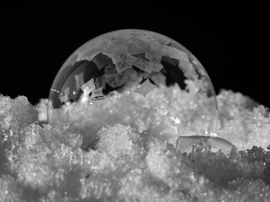 Eden Prairie's Gretchen Haynes captures the delicate beauty of frozen bubbles, blending art and science in the winter cold.