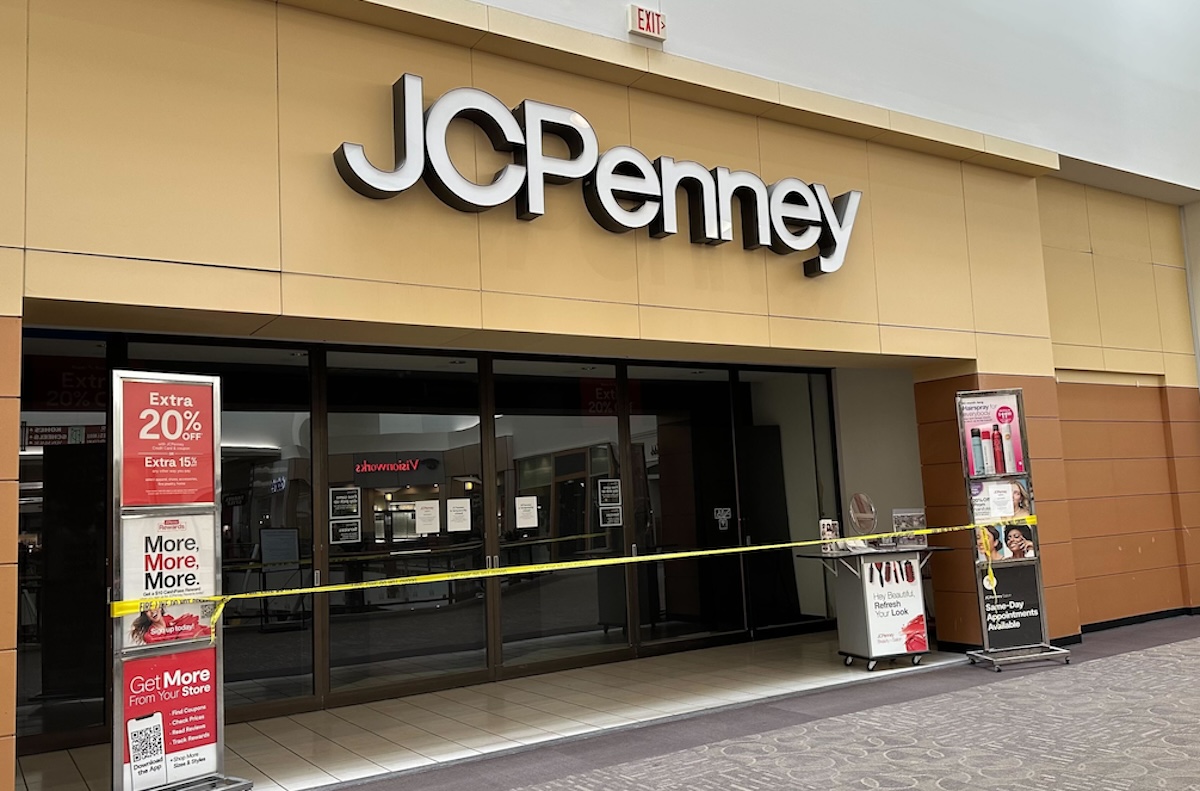 JCPenney at Eden Prairie Center is taped off and closed as shown Friday, following a Wednesday transformer fire that caused significant water damage. Photo by Brianna Collett