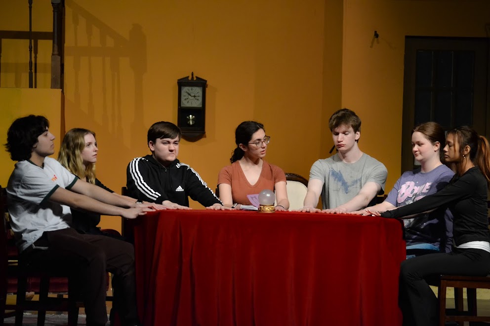(From left) Zak Bhatti, Averi Leone, Sebastian Princ, Elizabeth Stephan, Aiden Gordy, Deven Macken, and Divine Sengthongdeng. Photo by Brooke Tape