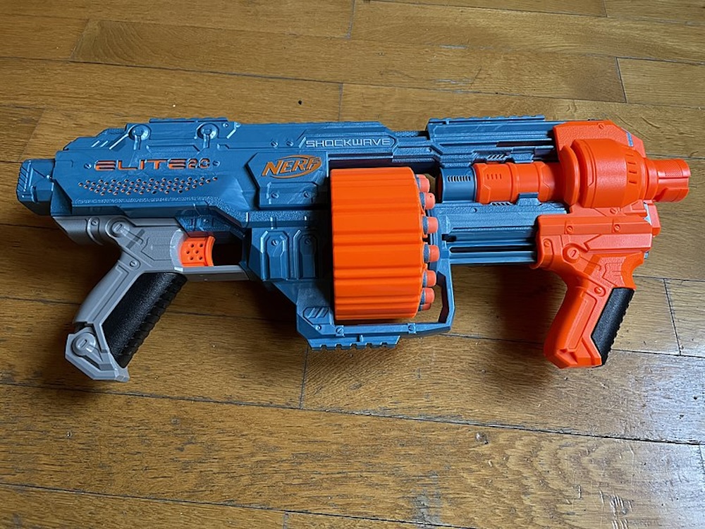 A Nerf gun, similar to those used in the popular "Nerf Wars" game among high school students, has raised safety concerns. The Eden Prairie Police Department issued a warning about the dangers associated with the game. Photo courtesy of the City of Eden Prairie