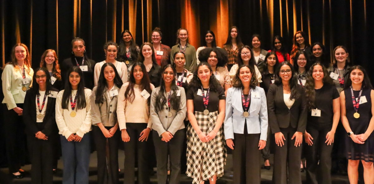 Several EPHS students were among the 2024 Aspirations in Computing award winners. Photo by Minnesota Technology Association 