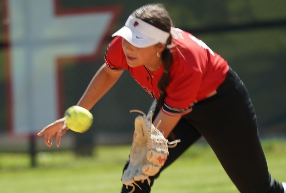 Senior shortstop Alex Hall makes a play in the Eagles' 13-6 win over Prior Lake in the first game of the 2AAAA section playoffs. She also hit a home run in that game. Photo by Tracey Herrig