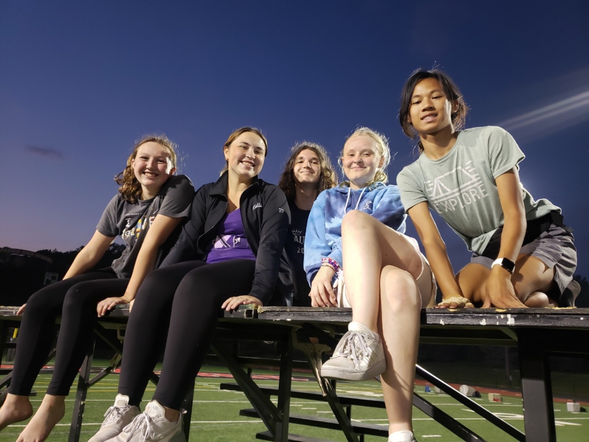 EPHS Color Guard students and staff at band camp at Gustavus University in 2023. Photo by Renee Rushdy 