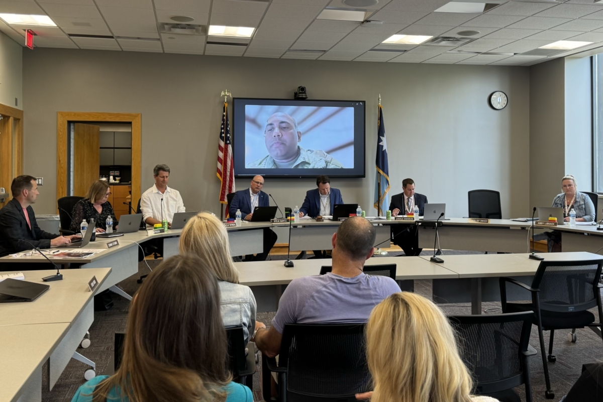 Debjyoti "DD" Dwivedy attended the June 24 school board business meeting virtually. Photo by Juliana Allen