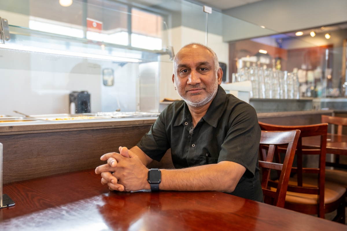 Srinivas Vuppula, the head chef at India Spice House in Eden Prairie, said he will vote for Kamala Harris in the 2024 presidential election if she's nominated. Photo by Dymanh Chhoun | Sahan Journal