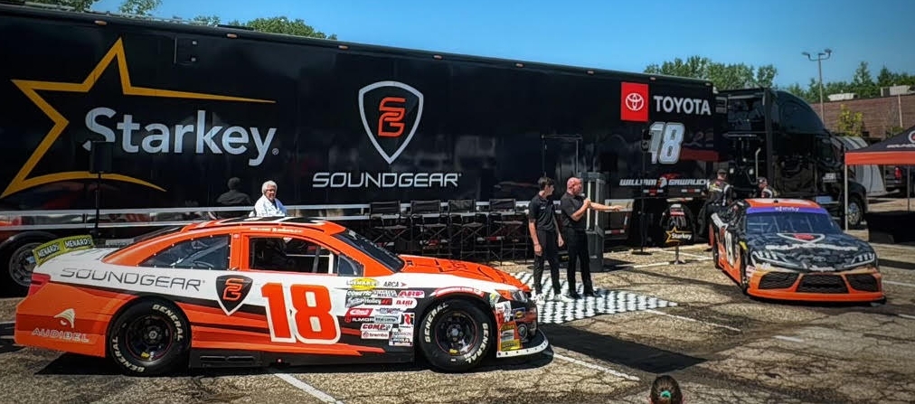Eden Prairie racer William Sawalich has been competing in the ARCA Menards Series in the car on the left. At right is the car he'll drive this fall in the NASCAR Xfinity Series. Photo courtesy of Starkey