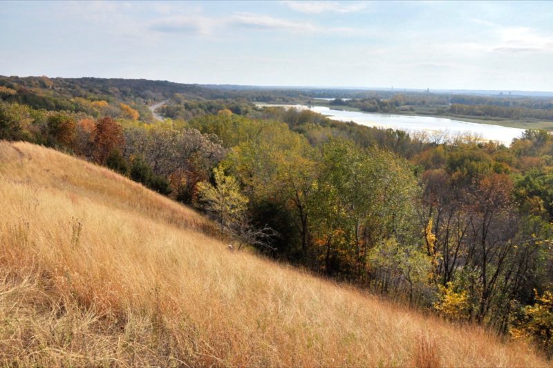 view of Minnesota River Valley from bluff