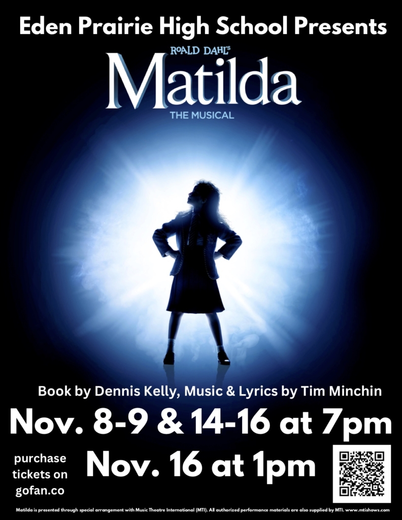 Eden Prairie High School Drama will perform "Matilda" as its fall musical. Image EPHS Drama
