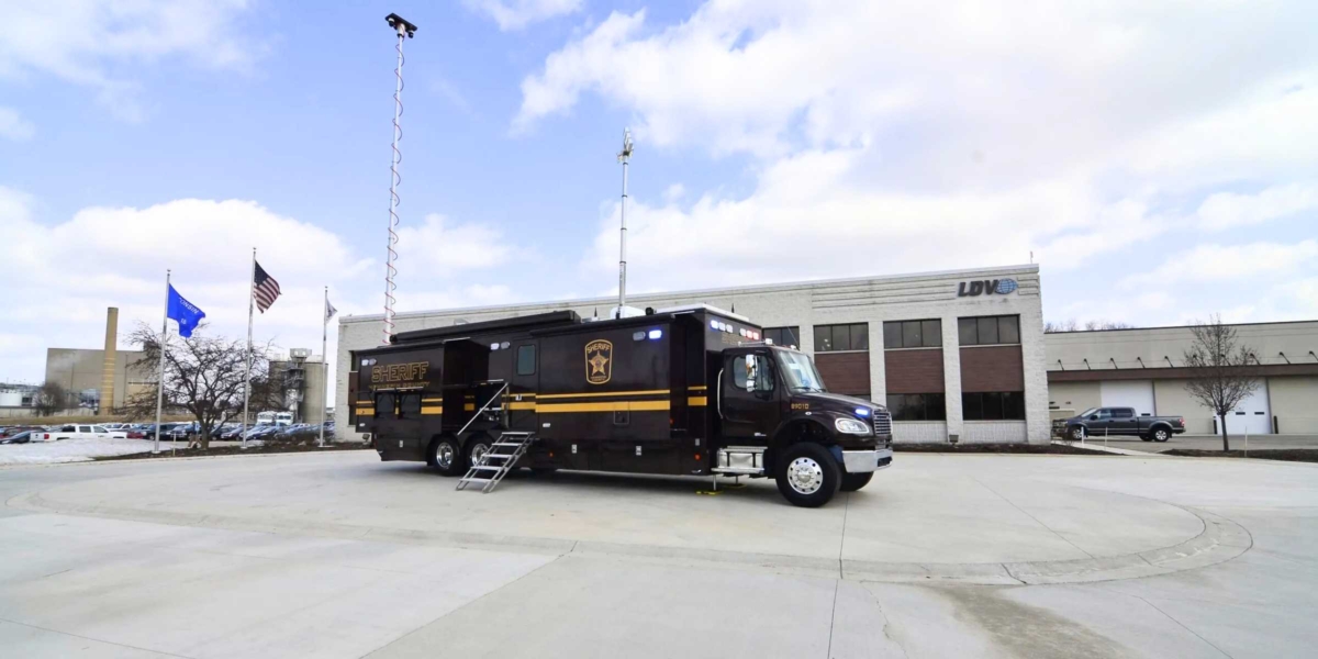 Eden Prairie Police Chief Matt Sackett says this mobile command center, owned by the Hennepin County Sheriff’s Office, is similar to the one being built for the Eden Prairie Police Department. Photo courtesy of LDV Custom Specialty Vehicles