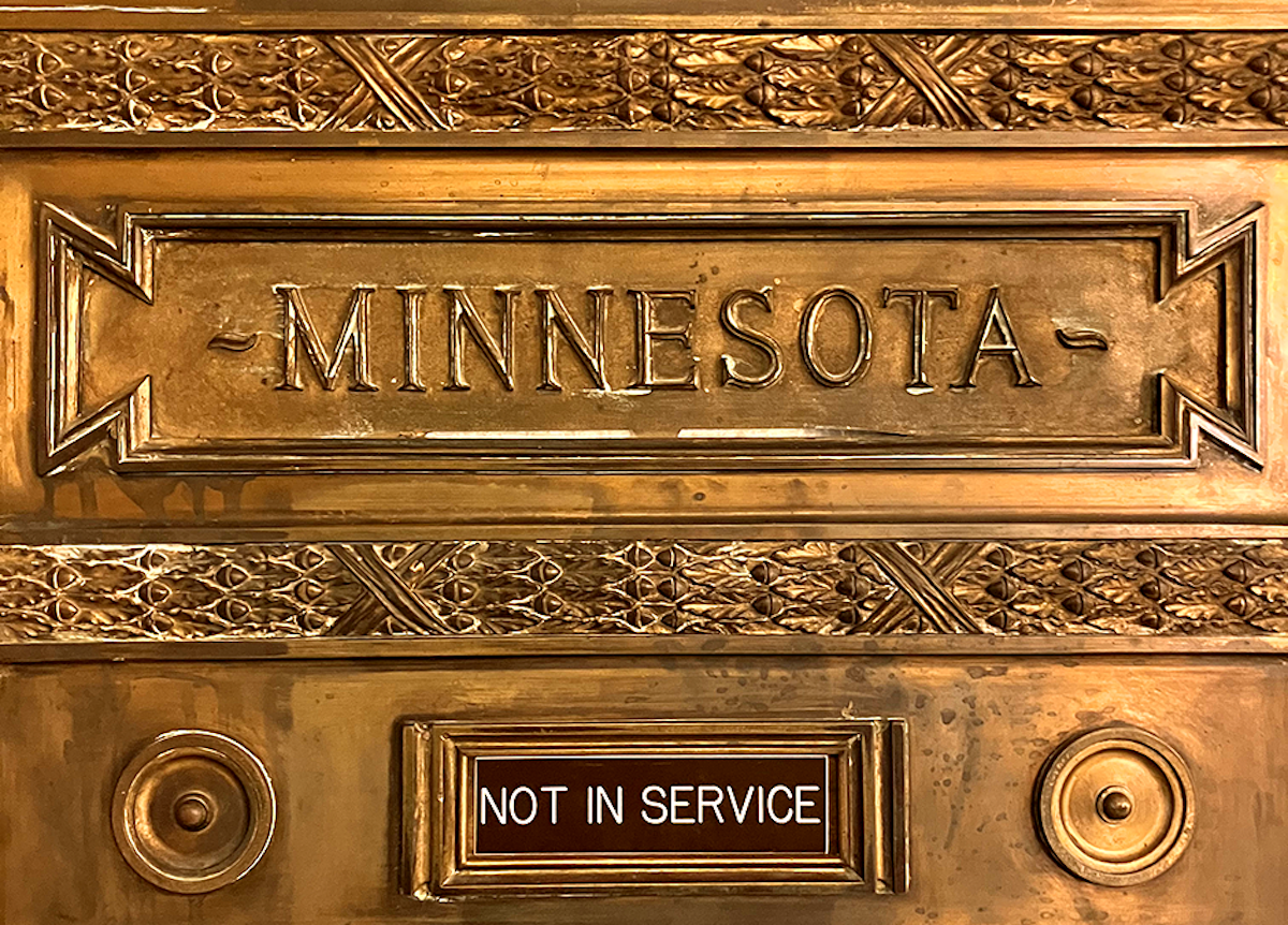 Minnesota Not In Service sign