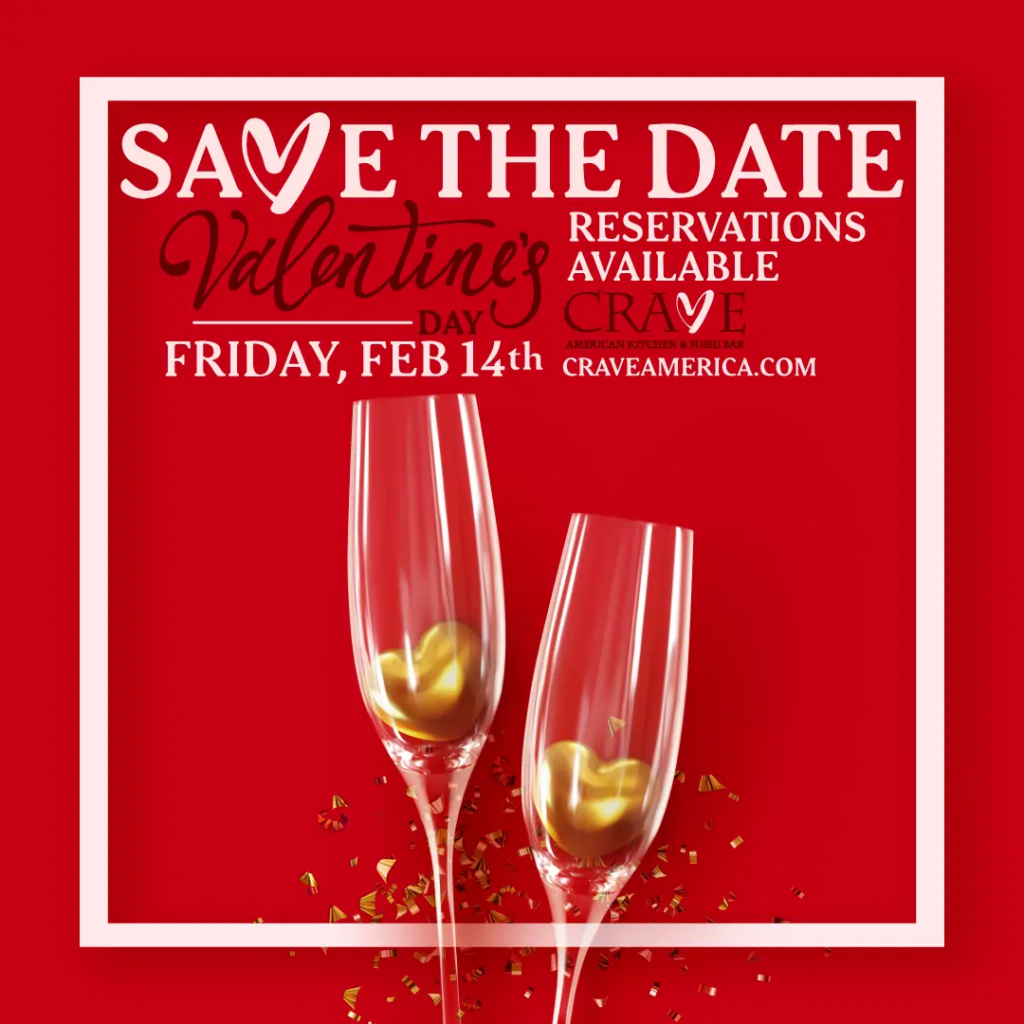 Valentine’s Day 4 Course Meal at Crave