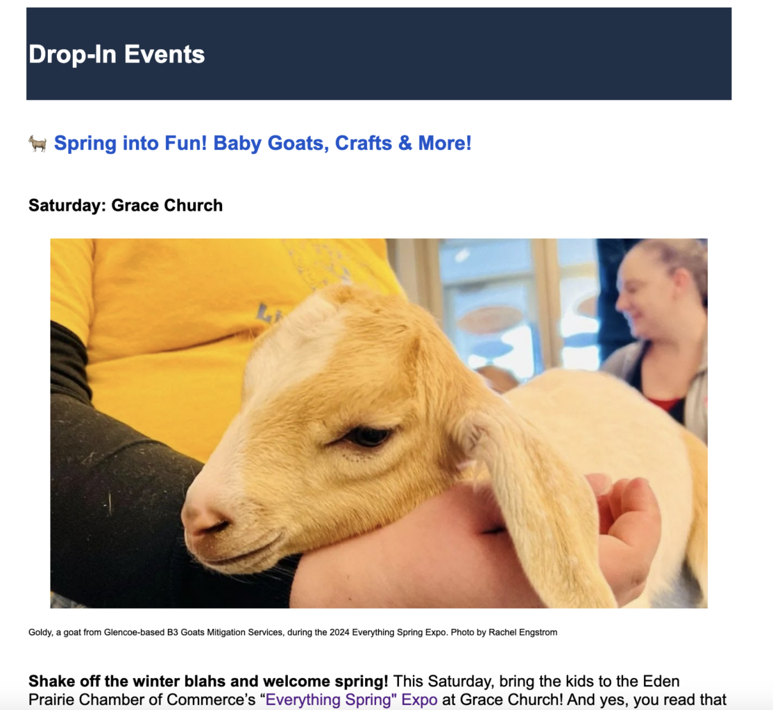 EPLN Events Newsletter sample image