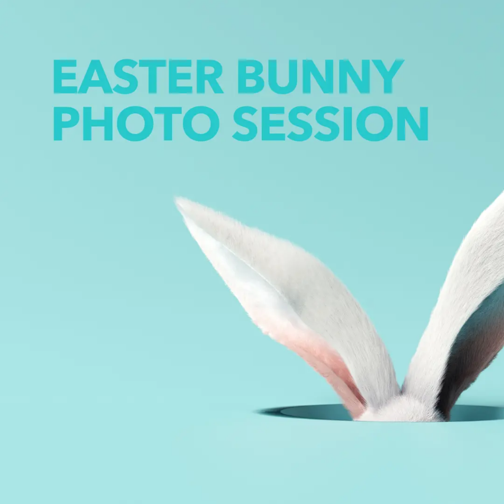 Easter Bunny photo session graphic