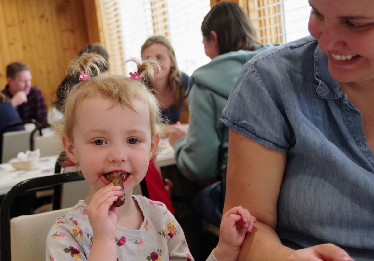 Eden Seidel and her mother, Claire Seidel, enjoy breakfast together at the Eden Prairie Lions Club Pancake Breakfast on April 27. Photo courtesy of Gary Stevens/Eden Prairie Lions Club