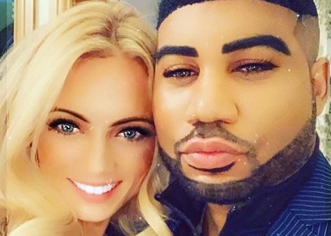 Elizabeth Brown and Gabriel Luthor in a filtered photo posted to Facebook. Photo via Facebook