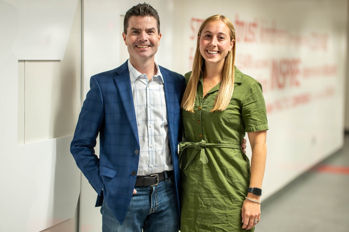 Eden Prairie High School teachers Mark Anderson and Rachel Hari co-lead the school’s Senior Intern Program, which prepares students for professional life after graduation.