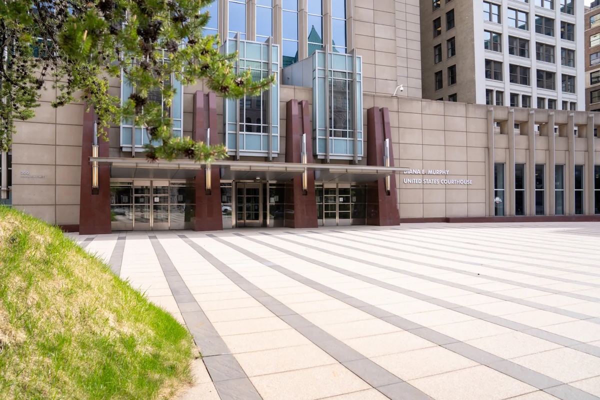 The federal courthouse in downtown Minneapolis, pictured in 2024. Photo by Dymanh Chhoun/Sahan Journal
