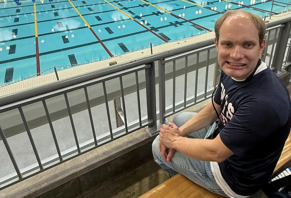 Brandon Leu at the Special Olympics Minnesota state swim meet in June. Submitted photo