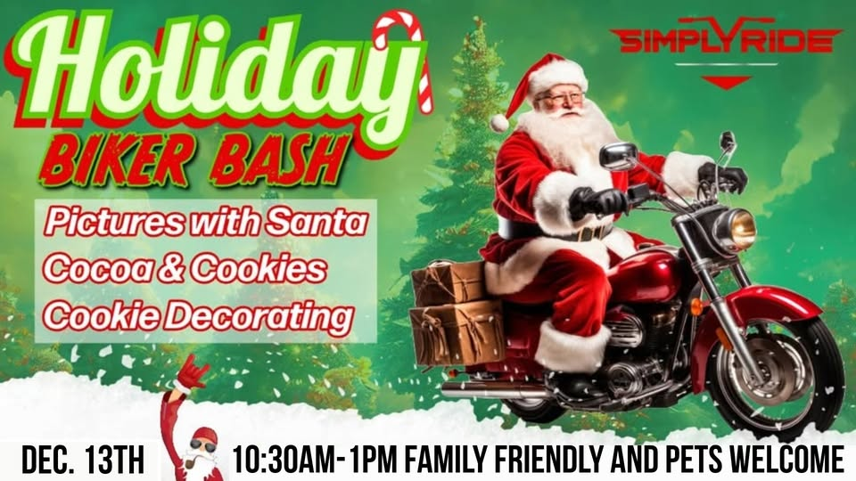 Simply Ride Holiday Biker Bash 2025 graphic