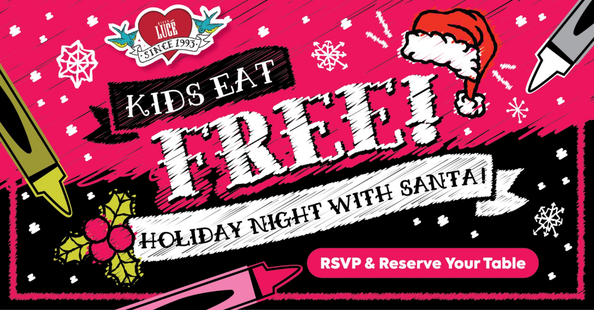 Holiday Night at Pizza Luce graphic